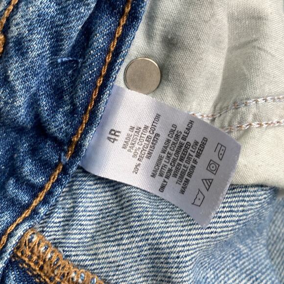 AEROPOSTALE Low Rise Skater Straight Leg Jean Womens Sz 4 Blue Distressed Y2K - Picture 5 of 9